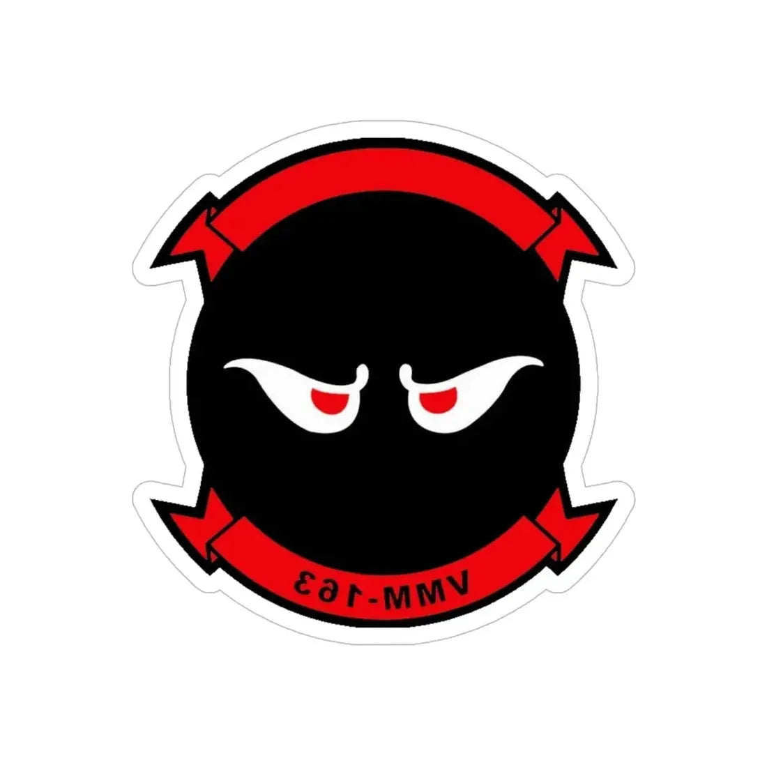 VMM 163 Marine Medium Tiltrotor Squadron 163 (USMC) REVERSE PRINT Transparent Die-Cut STICKER 6 Inch Die-Cut Transparent - The Sticker Space