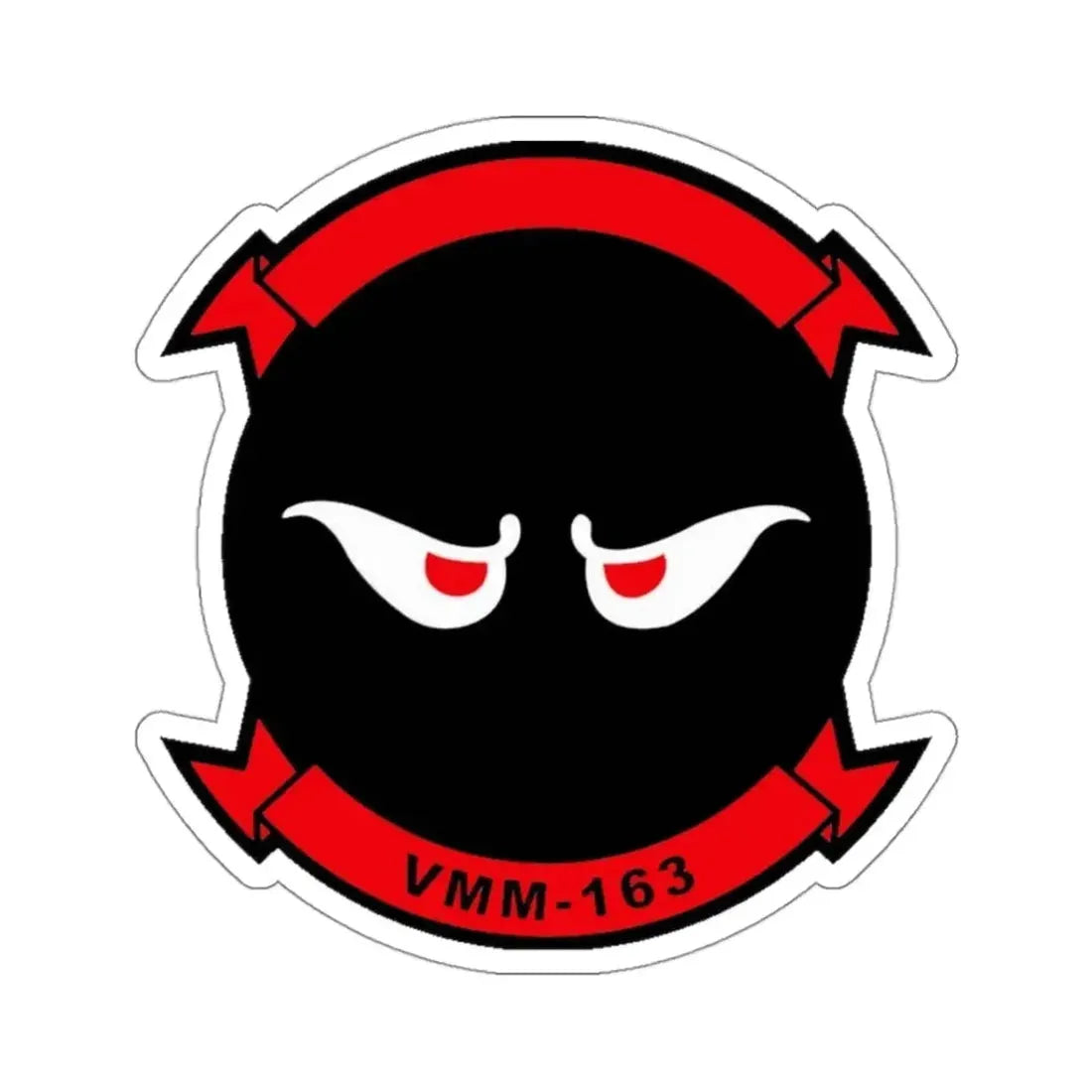 VMM 163 Marine Medium Tiltrotor Squadron 163 (USMC) STICKER Vinyl Kiss-Cut Decal 3 Inch White - The Sticker Space