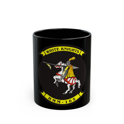 VMM 165 Marine Medium Tiltrotor Squadron 165 White Knights (USMC) Black Coffee Mug-11oz-The Sticker Space