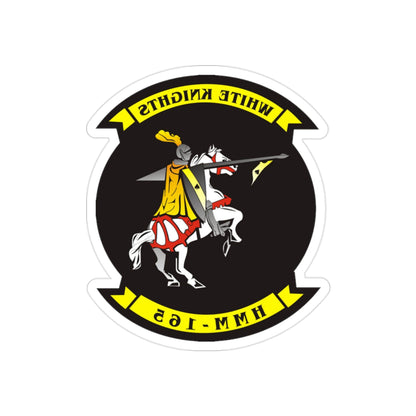 VMM 165 Marine Medium Tiltrotor Squadron 165 White Knights (USMC) REVERSE PRINT Transparent STICKER-2" × 2"-The Sticker Space