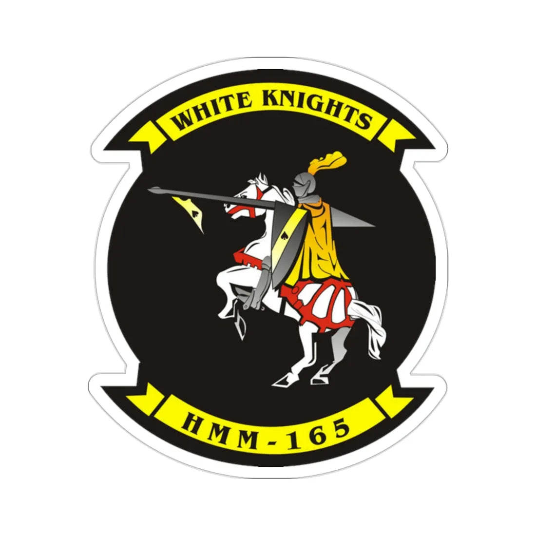 VMM 165 Marine Medium Tiltrotor Squadron 165 White Knights (USMC) STICKER Vinyl Die-Cut Decal 2 Inch - The Sticker Space
