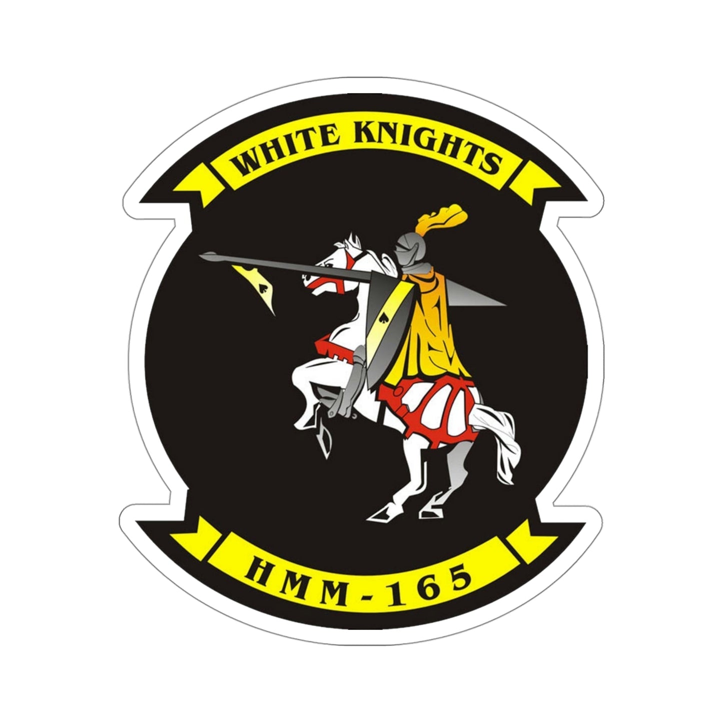 VMM 165 Marine Medium Tiltrotor Squadron 165 White Knights (USMC) STICKER Vinyl Die-Cut Decal-4 Inch-The Sticker Space