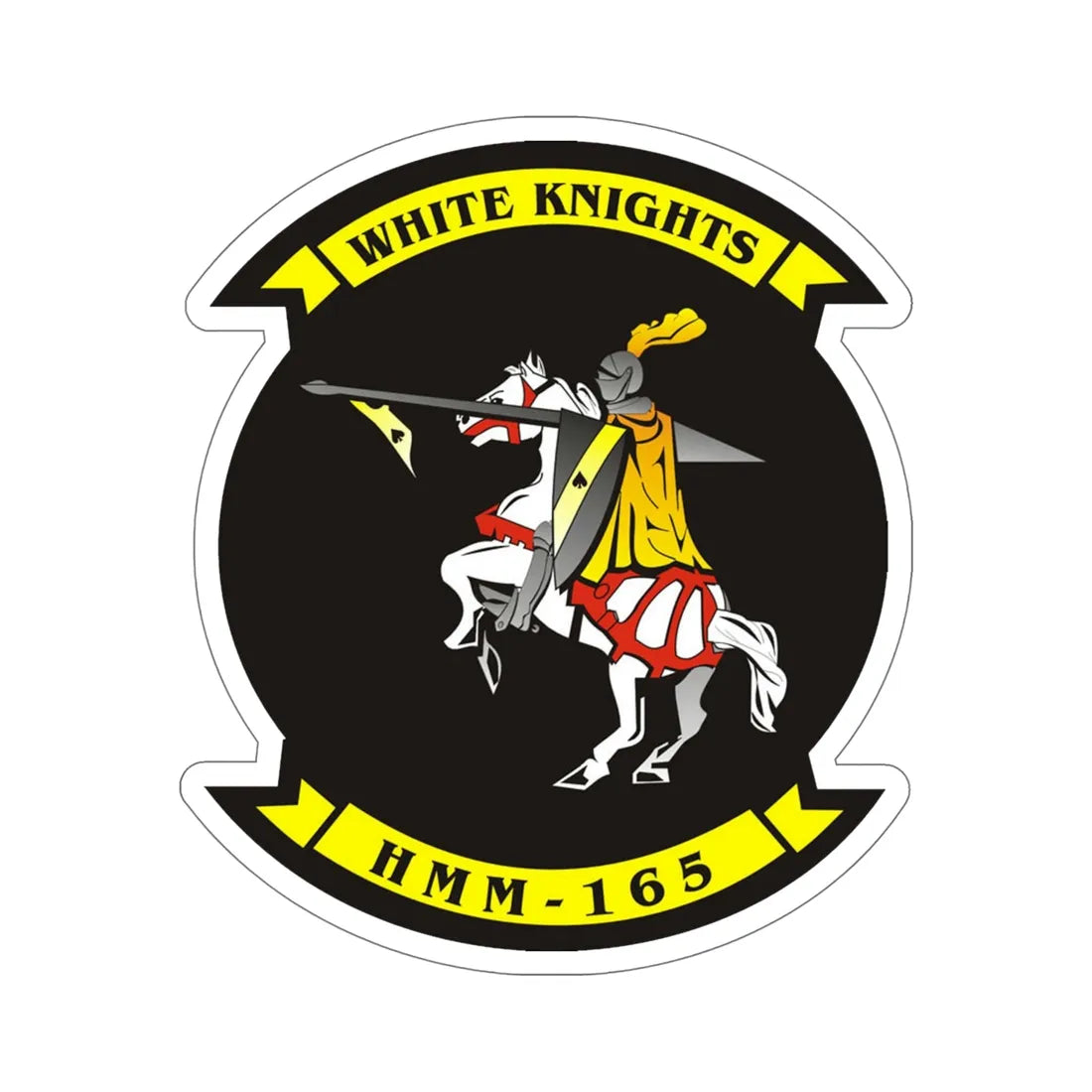 VMM 165 Marine Medium Tiltrotor Squadron 165 White Knights (USMC) STICKER Vinyl Die-Cut Decal 6 Inch - The Sticker Space