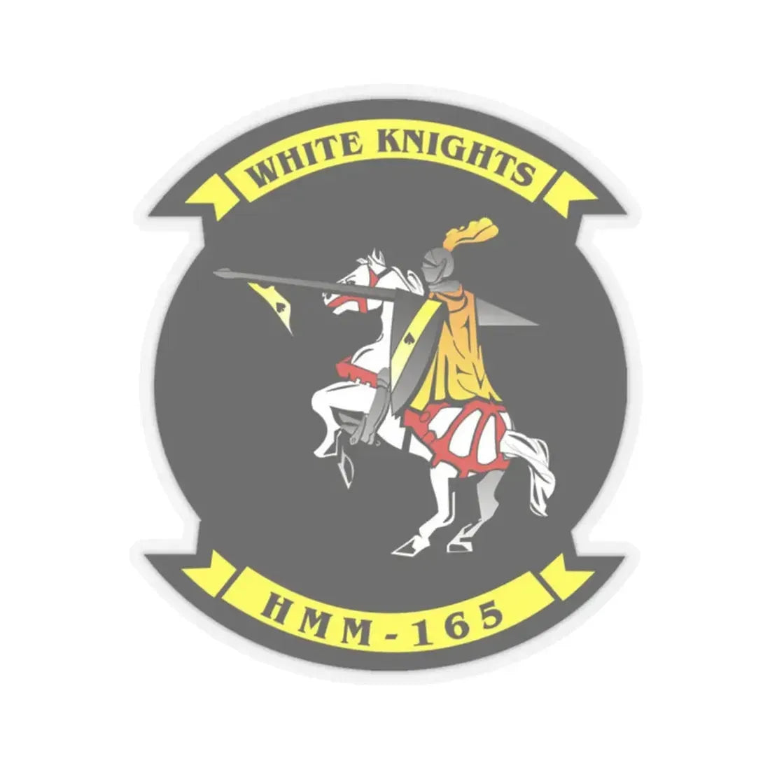 VMM 165 Marine Medium Tiltrotor Squadron 165 White Knights (USMC) STICKER Vinyl Kiss-Cut Decal 2 Inch Transparent - The Sticker Space