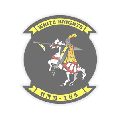 VMM 165 Marine Medium Tiltrotor Squadron 165 White Knights (USMC) STICKER Vinyl Kiss-Cut Decal 3 Inch Transparent - The Sticker Space
