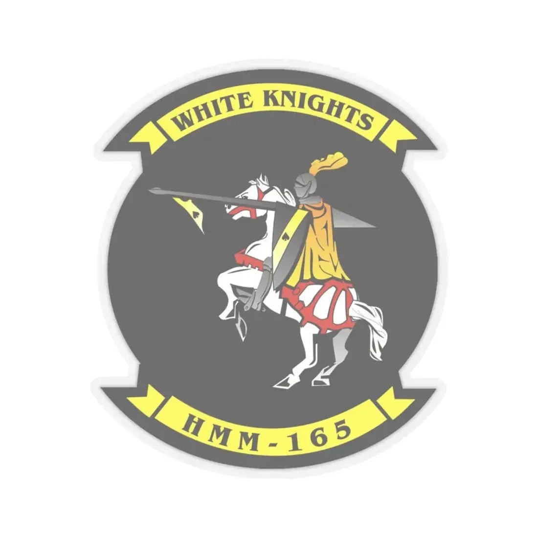 VMM 165 Marine Medium Tiltrotor Squadron 165 White Knights (USMC) STICKER Vinyl Kiss-Cut Decal 6 Inch Transparent - The Sticker Space