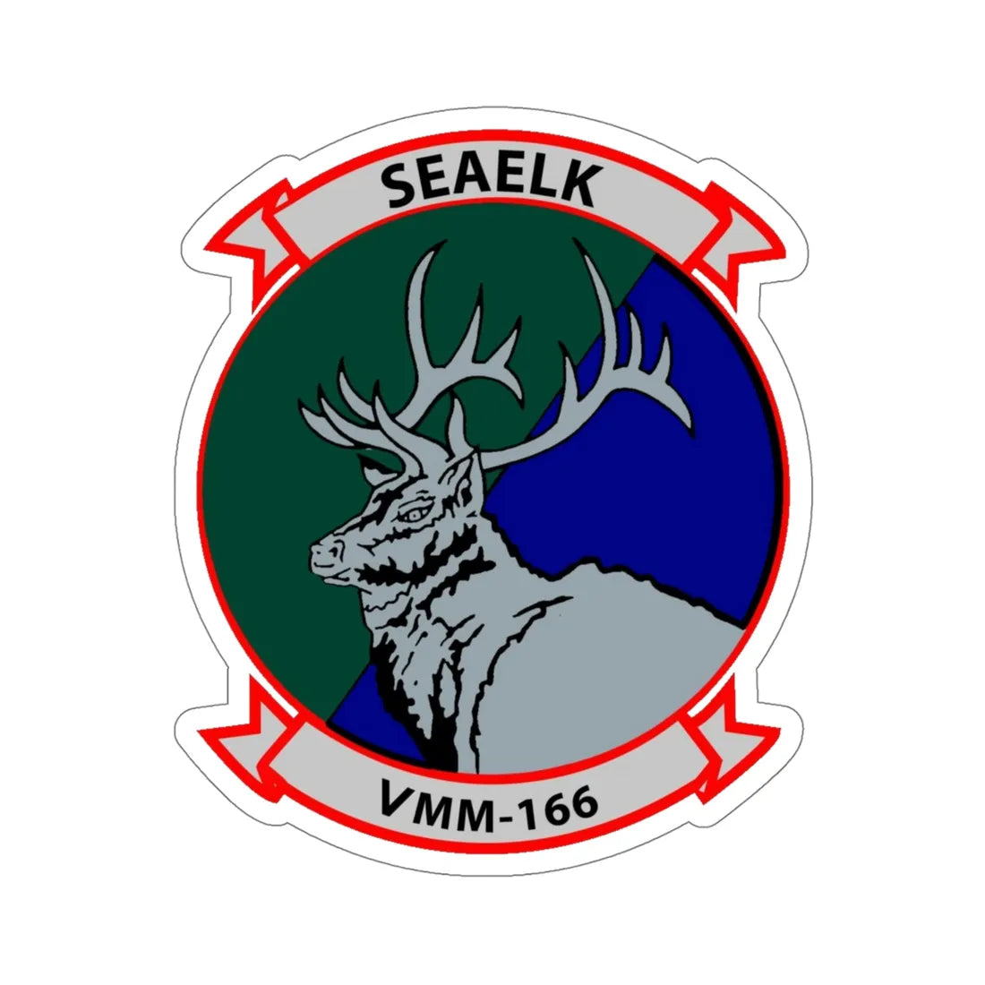 VMM 166 Marine Medium Tiltrotor Squadron 166 (USMC) STICKER Vinyl Die-Cut Decal 5 Inch - The Sticker Space
