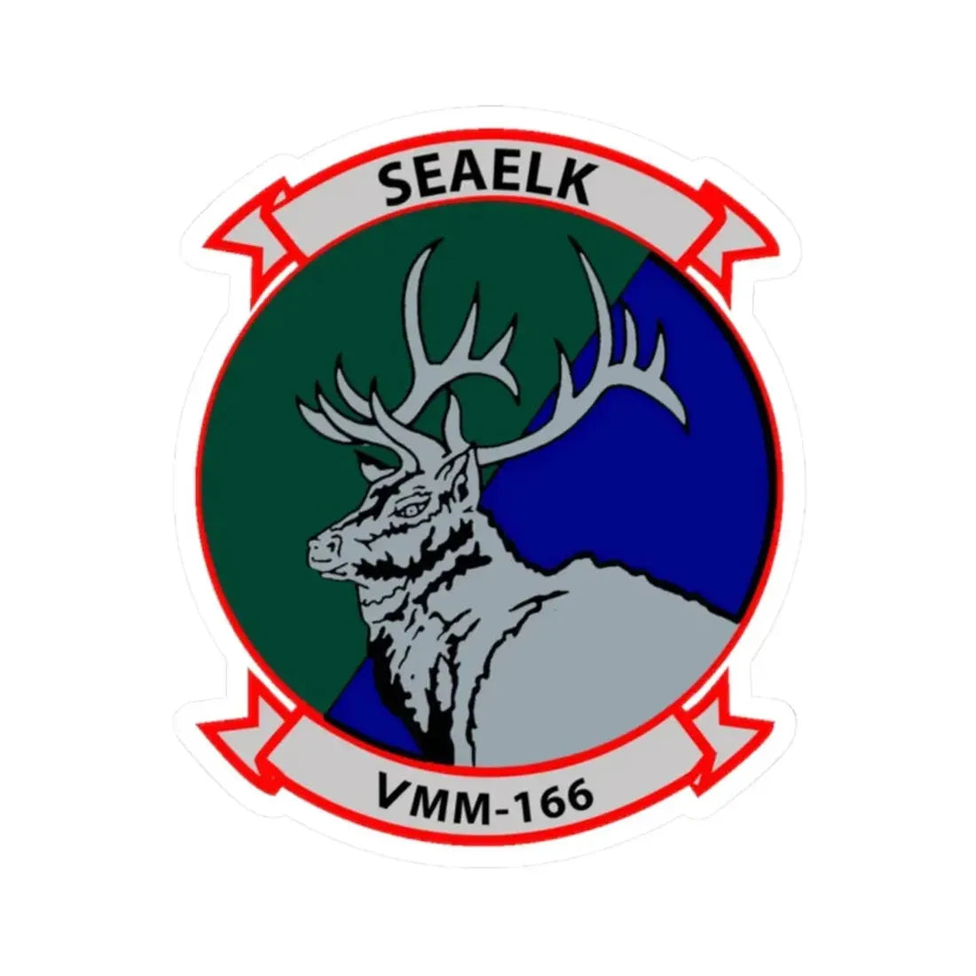 VMM 166 Marine Medium Tiltrotor Squadron 166 (USMC) STICKER Vinyl Kiss-Cut Decal 2 Inch White - The Sticker Space