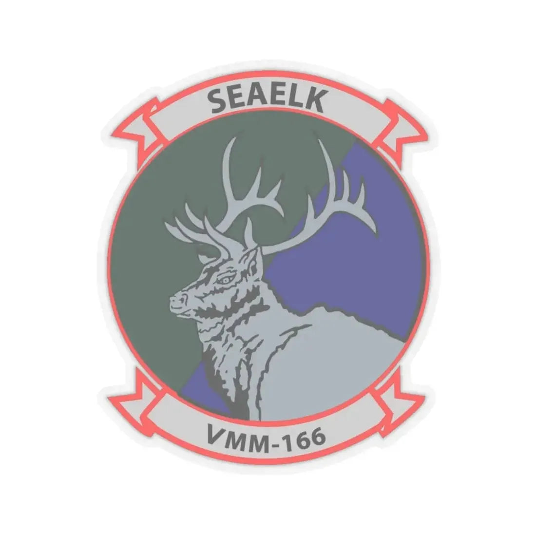 VMM 166 Marine Medium Tiltrotor Squadron 166 (USMC) STICKER Vinyl Kiss-Cut Decal 6 Inch Transparent - The Sticker Space