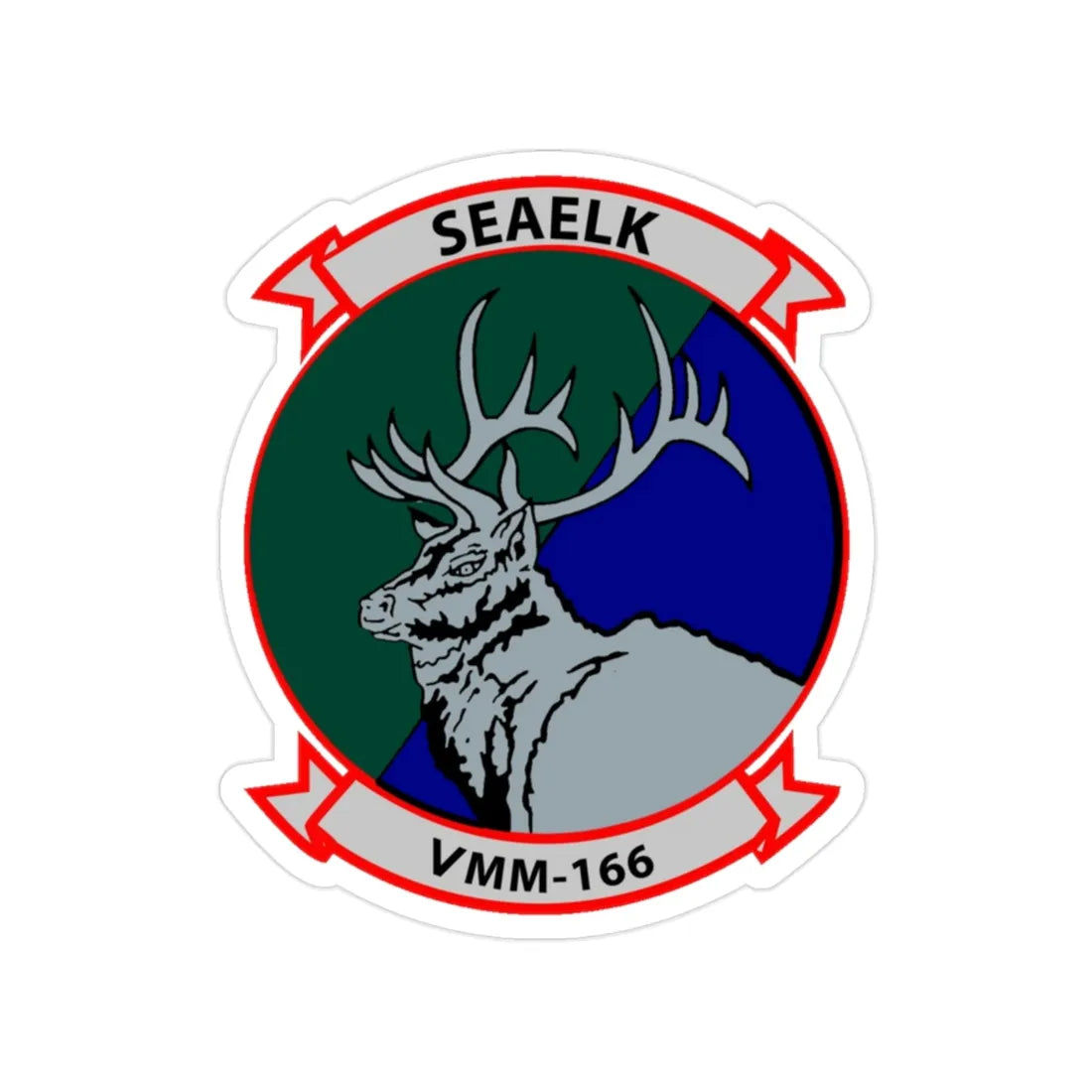 VMM 166 Marine Medium Tiltrotor Squadron 166 (USMC) Transparent STICKER Die-Cut Vinyl Decal 2 Inch - The Sticker Space