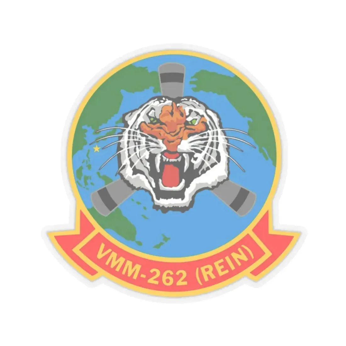 VMM 262 Marine Medium Tiltrotor Squadron 262 (USMC) STICKER Vinyl Kiss-Cut Decal 2 Inch Transparent - The Sticker Space