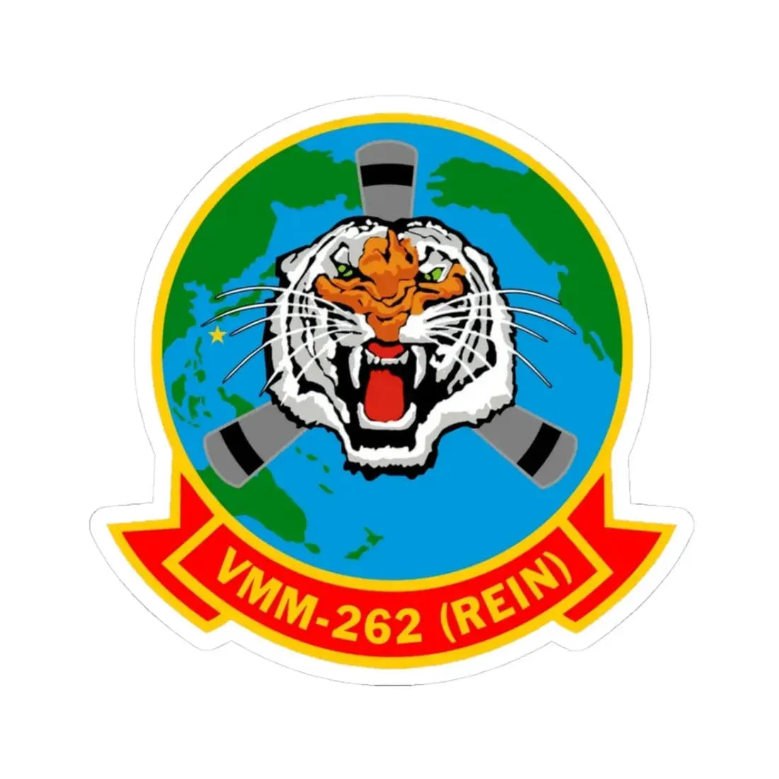 VMM 262 Marine Medium Tiltrotor Squadron 262 (USMC) STICKER Vinyl Kiss-Cut Decal 3 Inch White - The Sticker Space