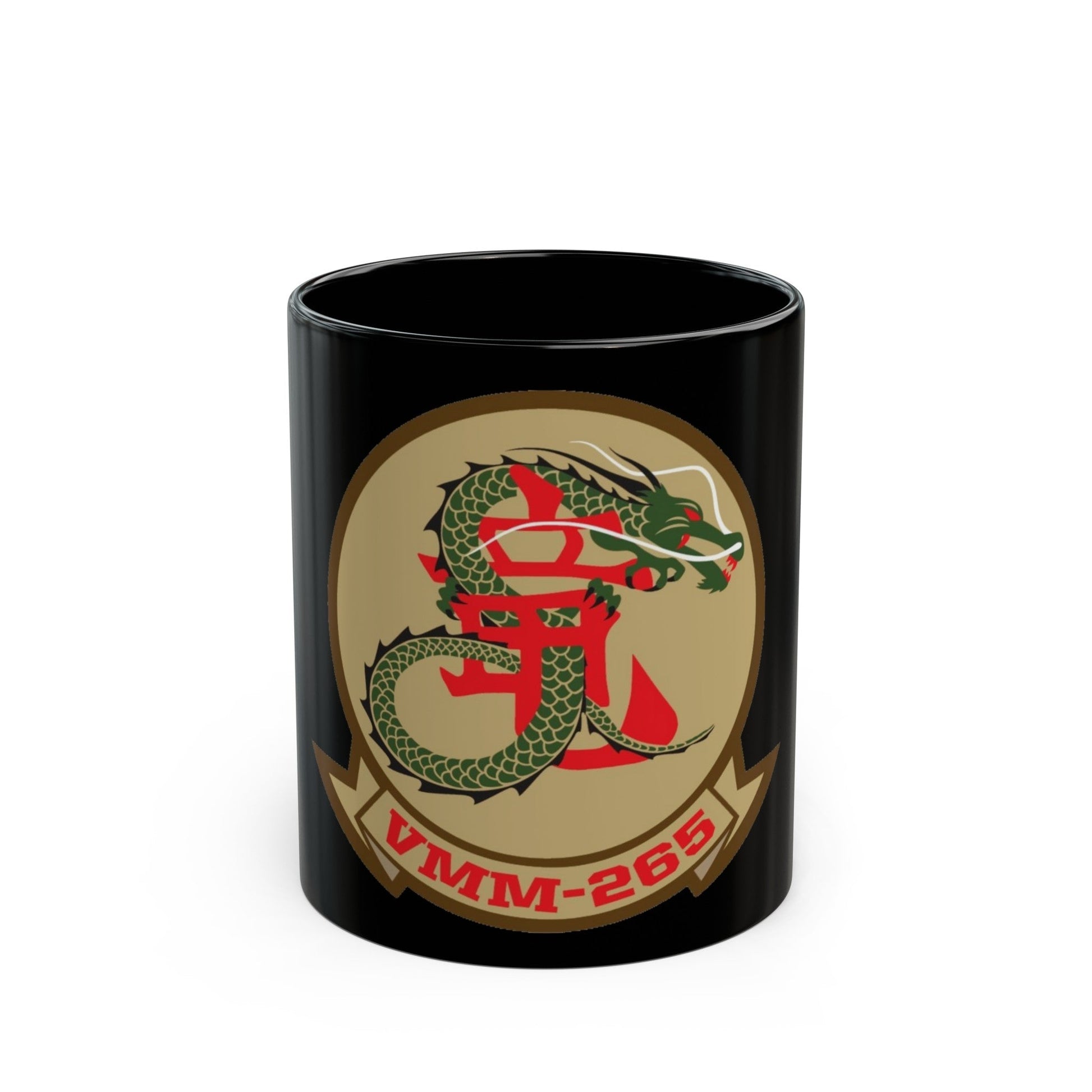 VMM 265 Marine Medium Tiltrotor Squadron 265 (USMC) Black Coffee Mug-11oz-The Sticker Space