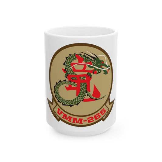 VMM 265 Marine Medium Tiltrotor Squadron 265 (USMC) White Coffee Mug-15oz-The Sticker Space