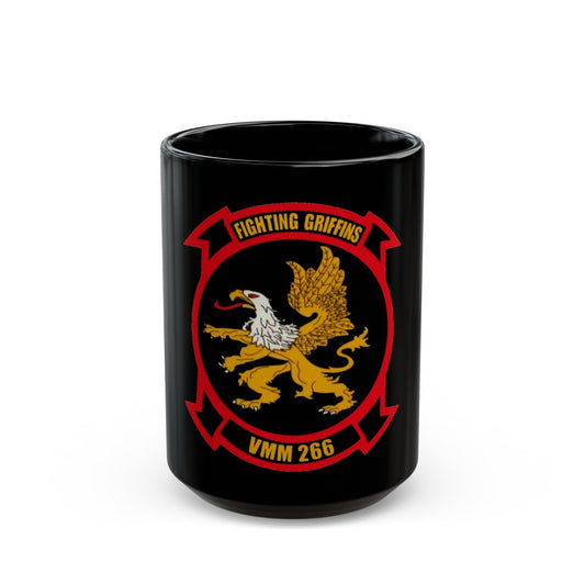 VMM 266 Marine Medium Tiltrotor Squadron 266 (USMC) Black Coffee Mug-15oz-The Sticker Space