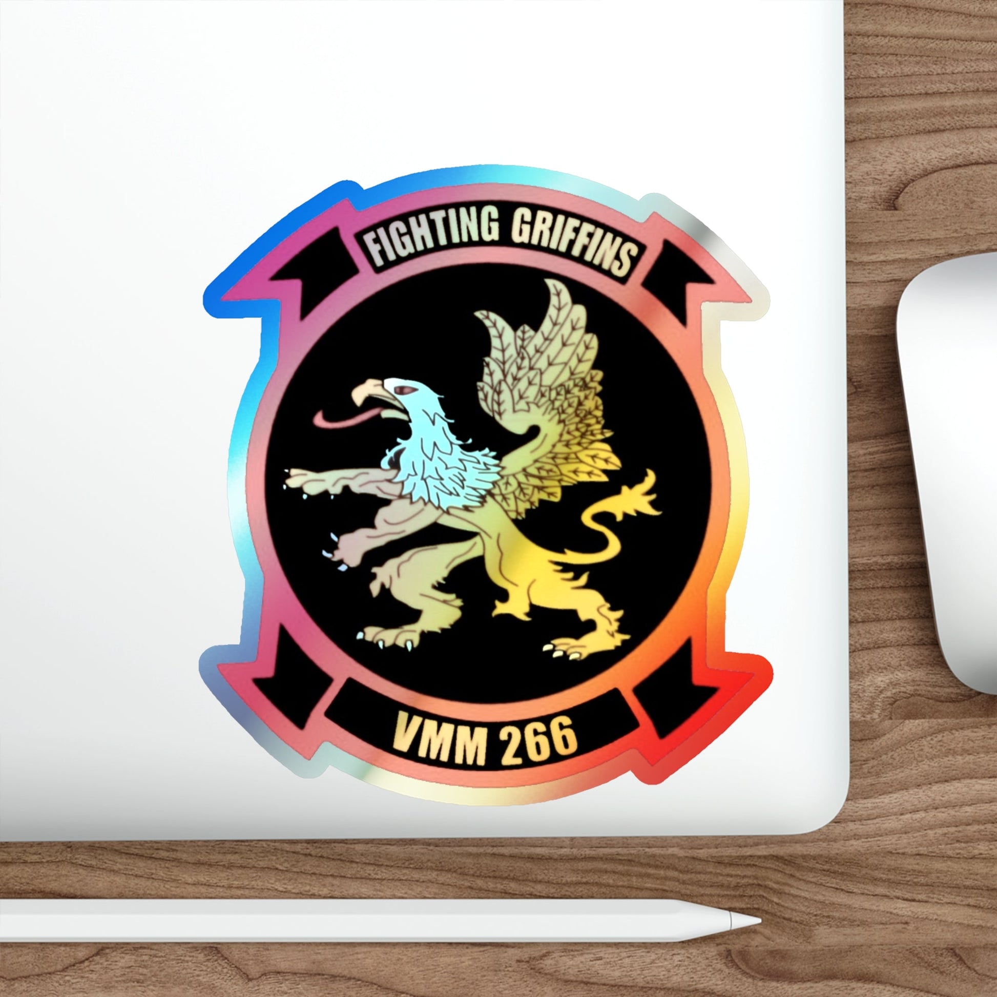 VMM 266 Marine Medium Tiltrotor Squadron 266 (USMC) Holographic STICKER Die-Cut Vinyl Decal-The Sticker Space