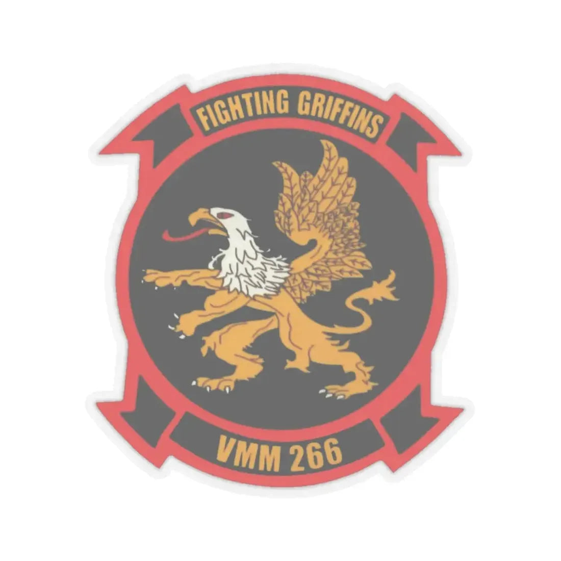 VMM 266 Marine Medium Tiltrotor Squadron 266 (USMC) STICKER Vinyl Kiss-Cut Decal 4 Inch Transparent - The Sticker Space