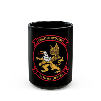 VMM 266 REIN Fighting Griffins (USMC) Black Coffee Mug-15oz-The Sticker Space