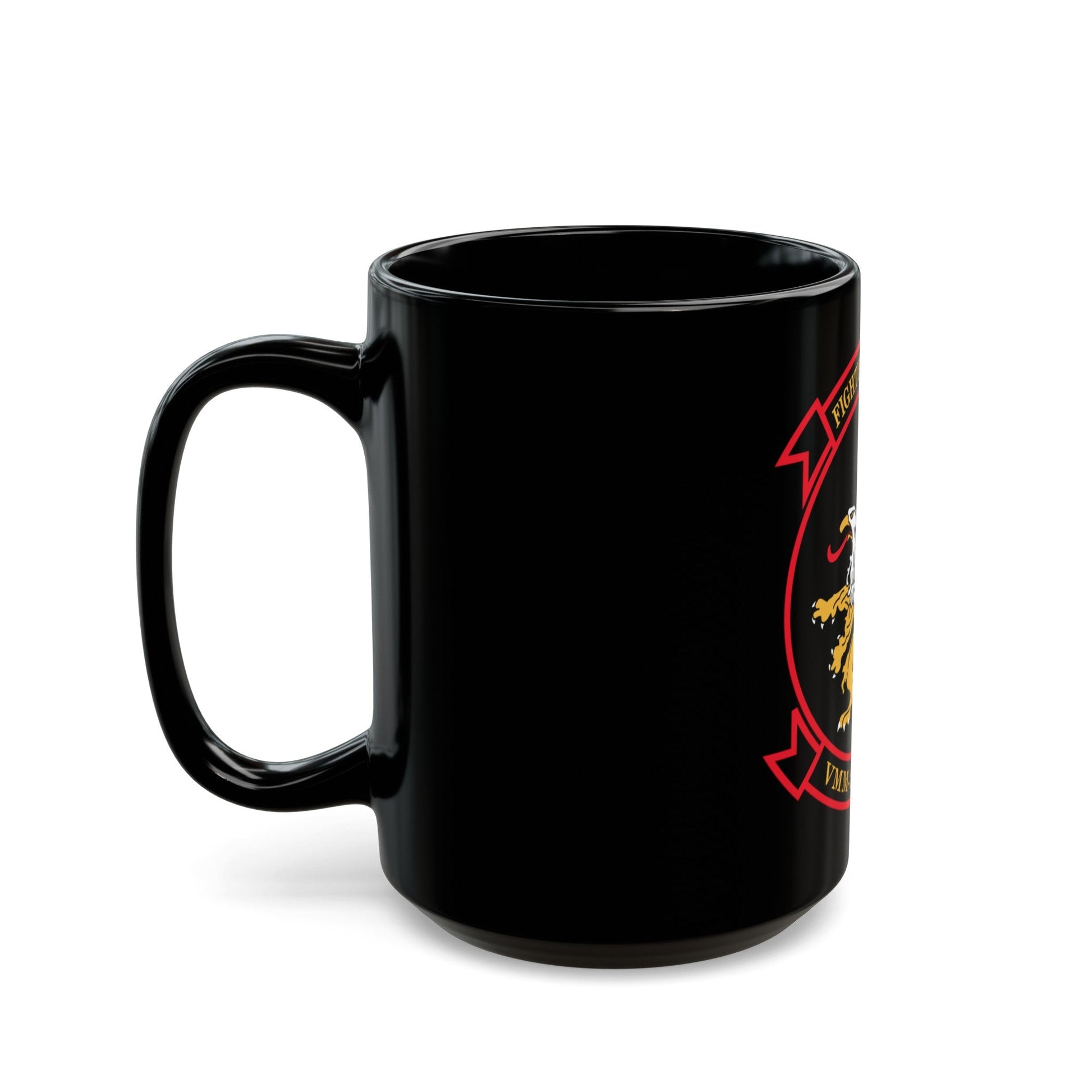 VMM 266 REIN Fighting Griffins (USMC) Black Coffee Mug-The Sticker Space