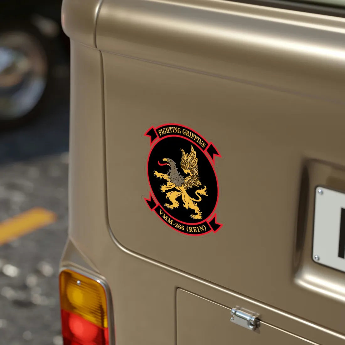 VMM 266 REIN Fighting Griffins (USMC) Transparent STICKER Die-Cut Vinyl Decal - The Sticker Space