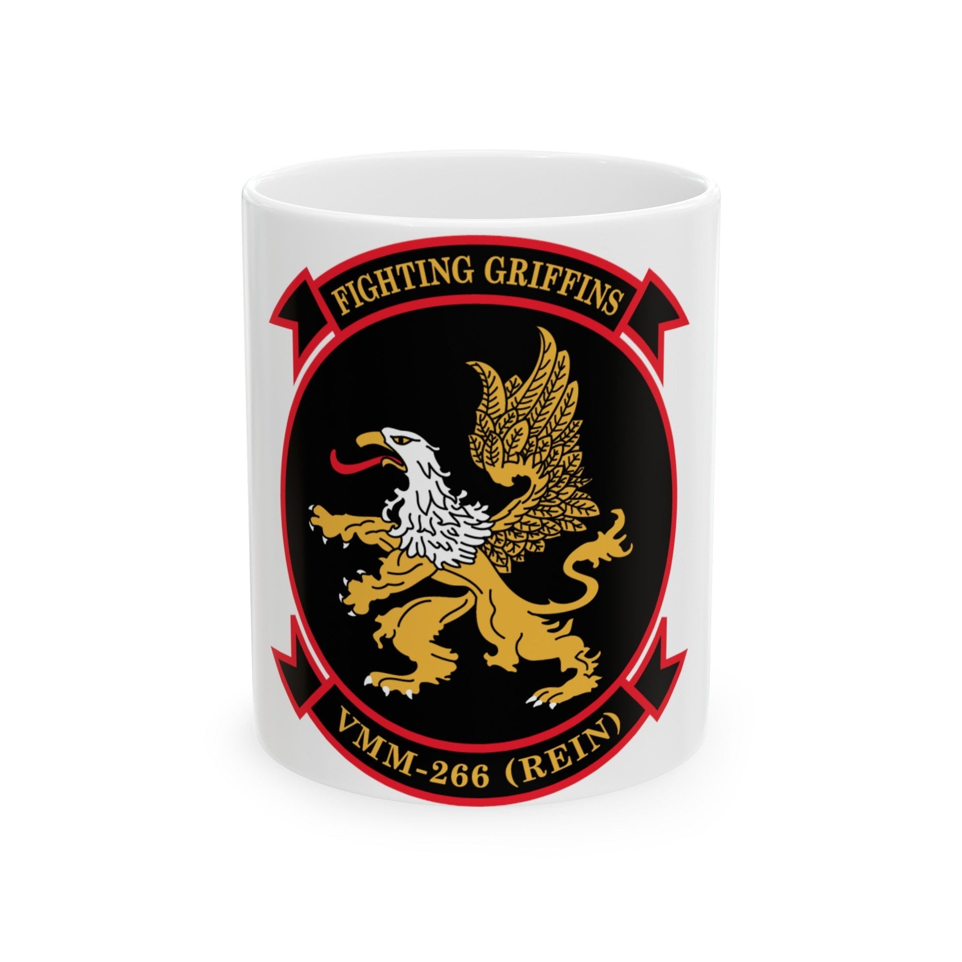 VMM 266 REIN Fighting Griffins (USMC) White Coffee Mug-11oz-The Sticker Space