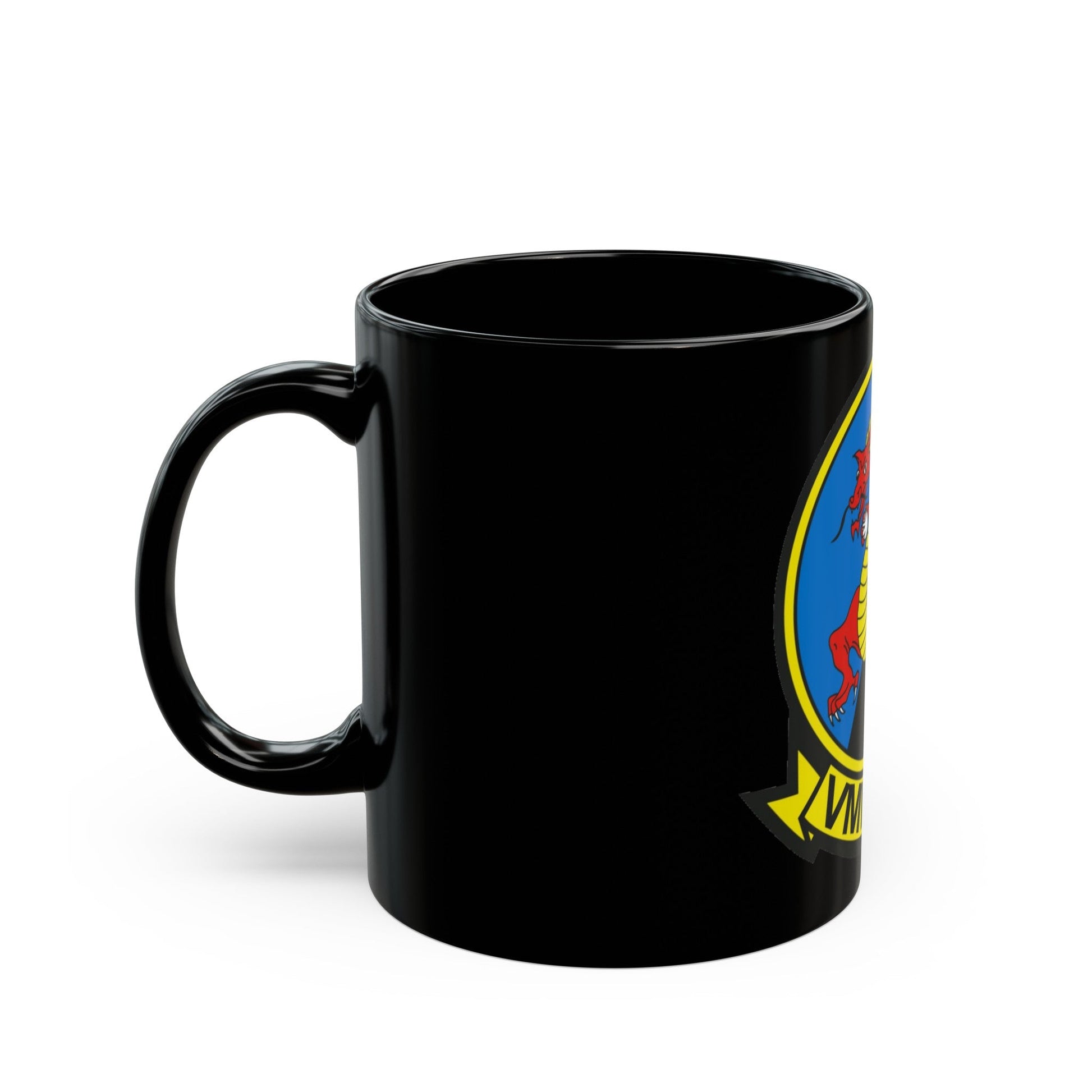 VMM 268 Marine Medium Tiltrotor Squadron 268 (USMC) Black Coffee Mug-The Sticker Space