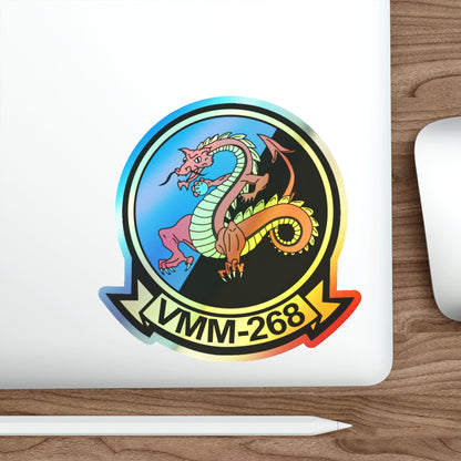 VMM 268 Marine Medium Tiltrotor Squadron 268 (USMC) Holographic STICKER Die-Cut Vinyl Decal-The Sticker Space