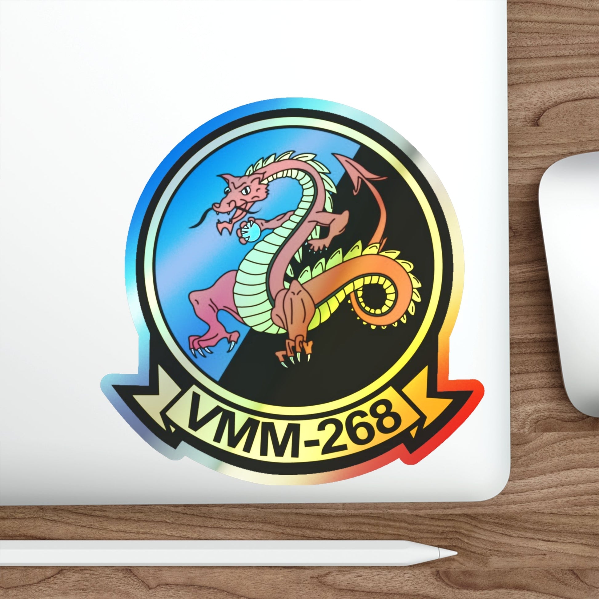 VMM 268 Marine Medium Tiltrotor Squadron 268 (USMC) Holographic STICKER Die-Cut Vinyl Decal-The Sticker Space