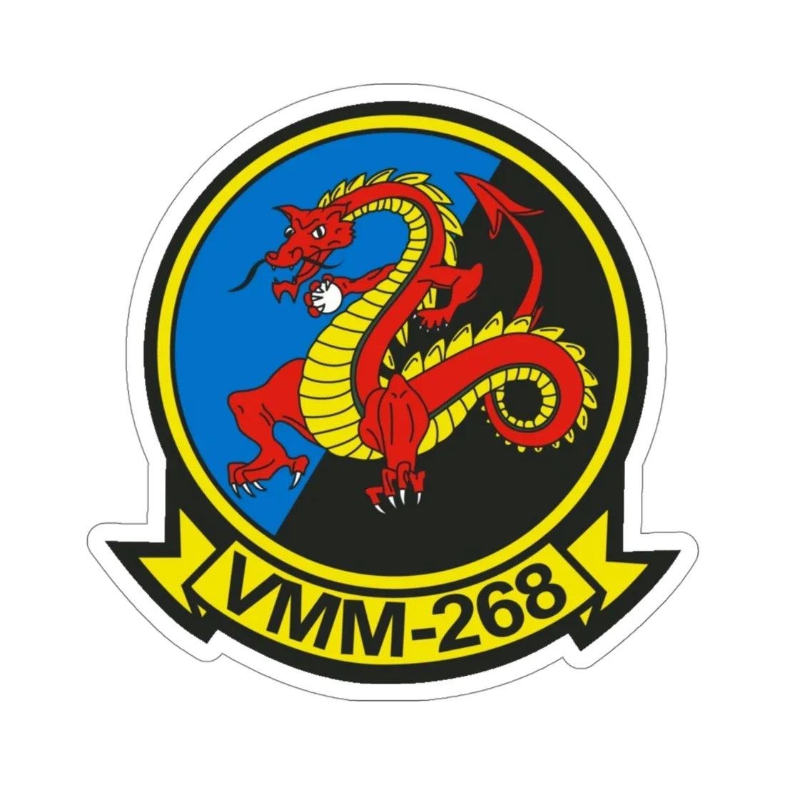 VMM 268 Marine Medium Tiltrotor Squadron 268 (USMC) STICKER Vinyl Die-Cut Decal 4 Inch - The Sticker Space