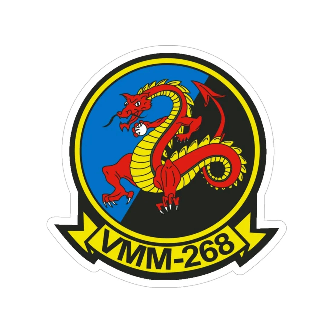 VMM 268 Marine Medium Tiltrotor Squadron 268 (USMC) Transparent STICKER Die-Cut Vinyl Decal 4 Inch - The Sticker Space