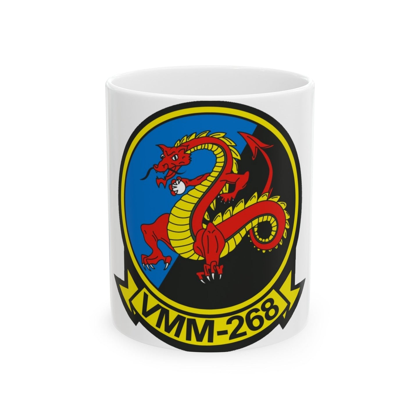 VMM 268 Marine Medium Tiltrotor Squadron 268 (USMC) White Coffee Mug-11oz-The Sticker Space