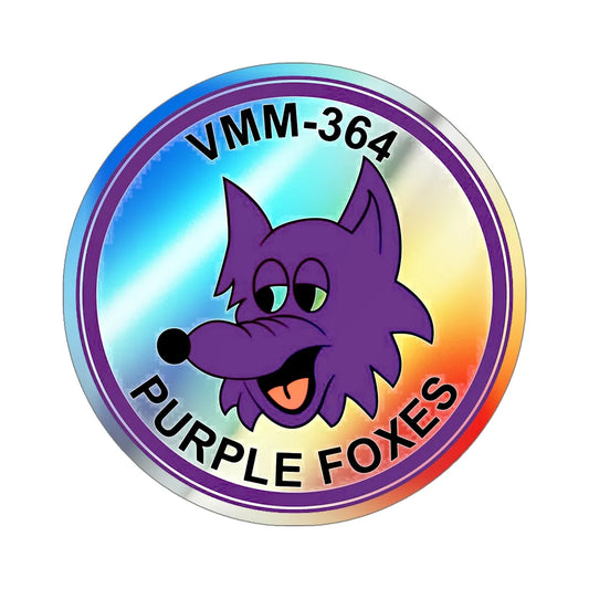 VMM 364 Marine Medium Tiltrotor Squadron 364 (USMC) Holographic STICKER Die-Cut Vinyl Decal 6 Inch Holographic - The Sticker Space