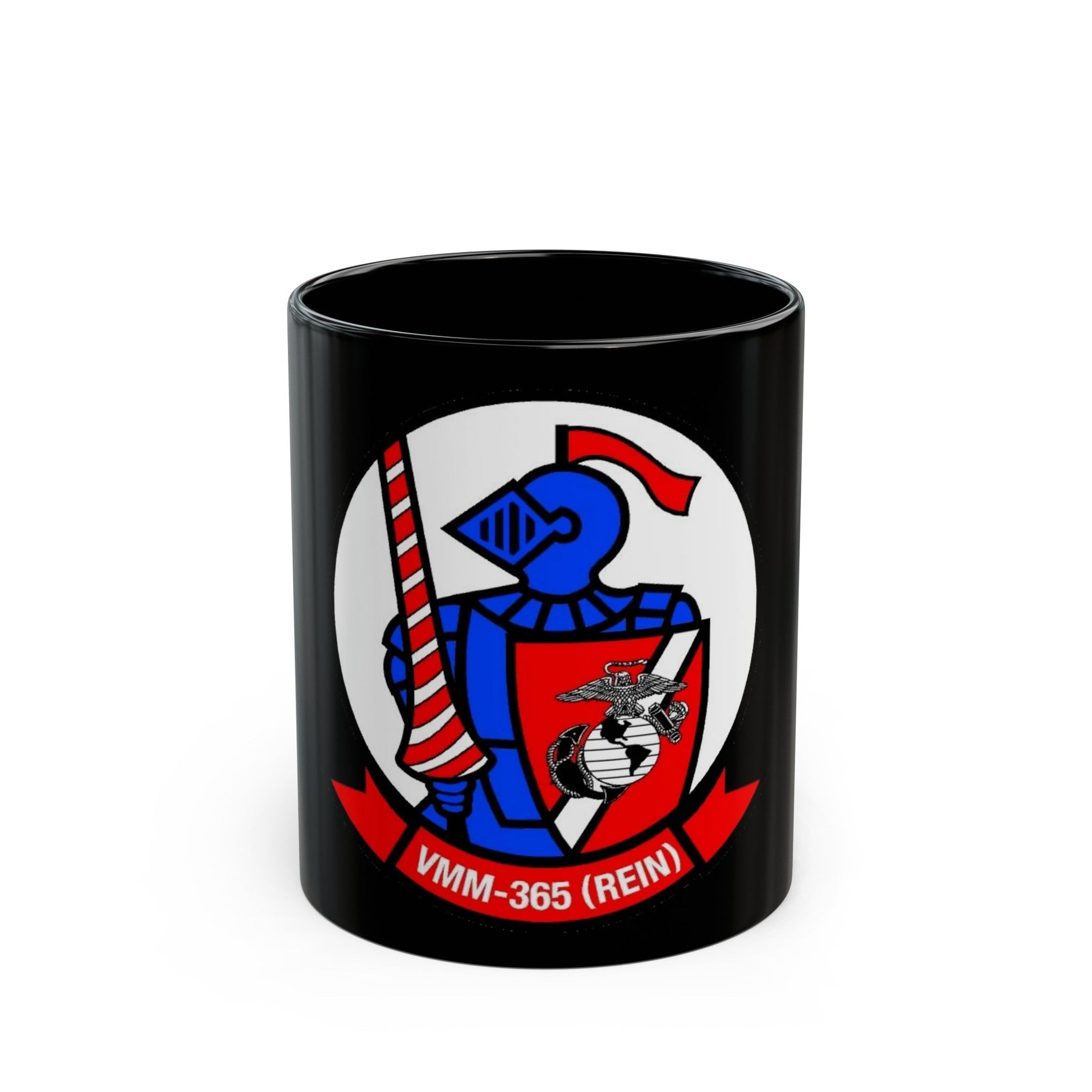 VMM 365 Marine Medium Tiltrotor Squadron 365 (USMC) Black Coffee Mug-11oz-The Sticker Space