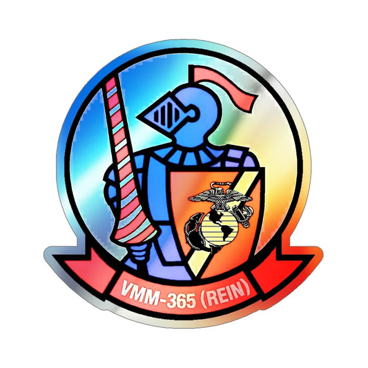 VMM 365 Marine Medium Tiltrotor Squadron 365 (USMC) Holographic STICKER Die-Cut Vinyl Decal 6 Inch Holographic - The Sticker Space