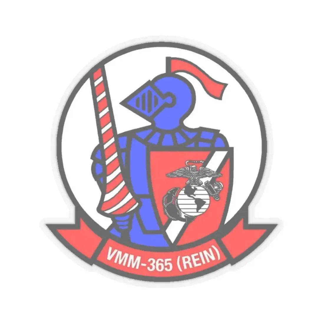 VMM 365 Marine Medium Tiltrotor Squadron 365 (USMC) STICKER Vinyl Kiss-Cut Decal 2 Inch Transparent - The Sticker Space