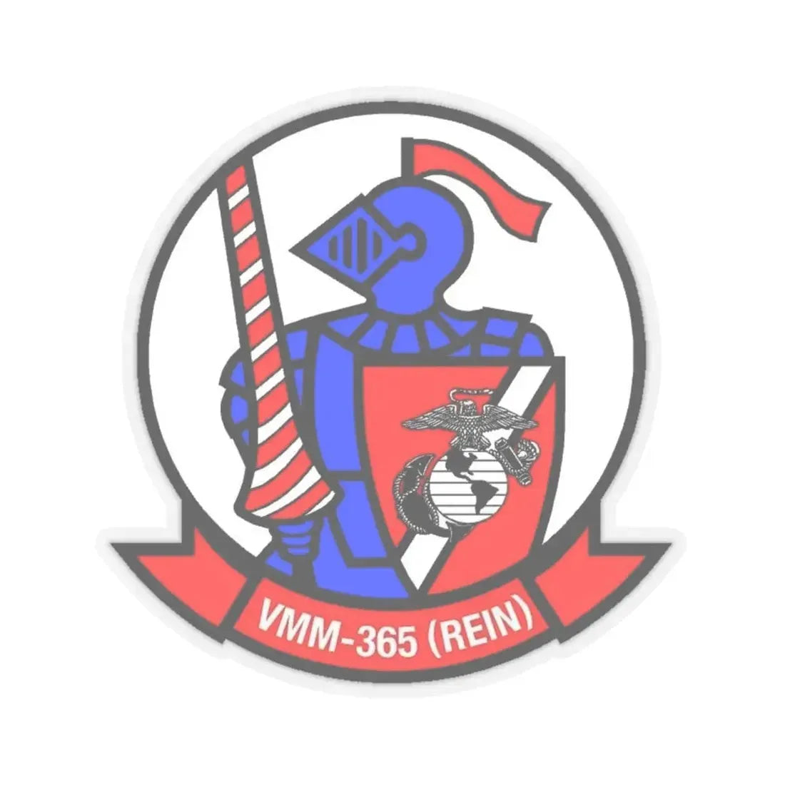 VMM 365 Marine Medium Tiltrotor Squadron 365 (USMC) STICKER Vinyl Kiss-Cut Decal 6 Inch Transparent - The Sticker Space