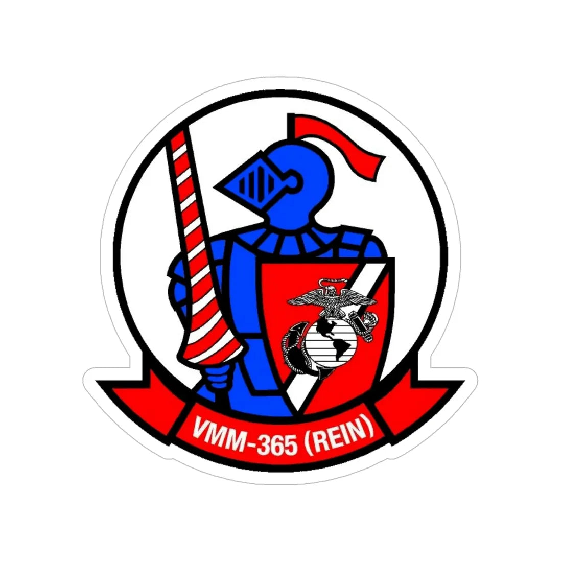 VMM 365 Marine Medium Tiltrotor Squadron 365 (USMC) Transparent STICKER Die-Cut Vinyl Decal 5 Inch - The Sticker Space