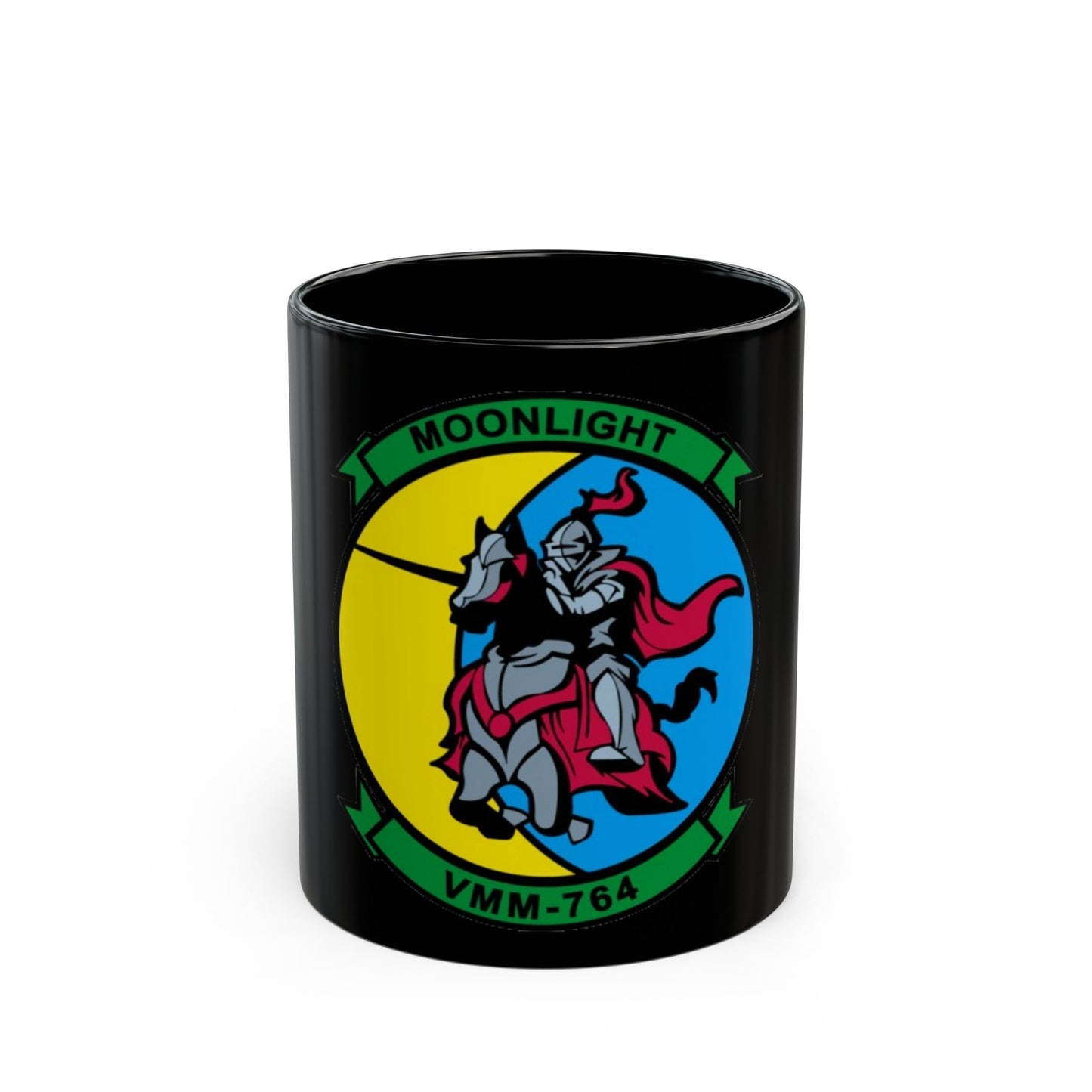 VMM 764 Marine Medium Tiltrotor Squadron 764 (USMC) Black Coffee Mug-11oz-The Sticker Space