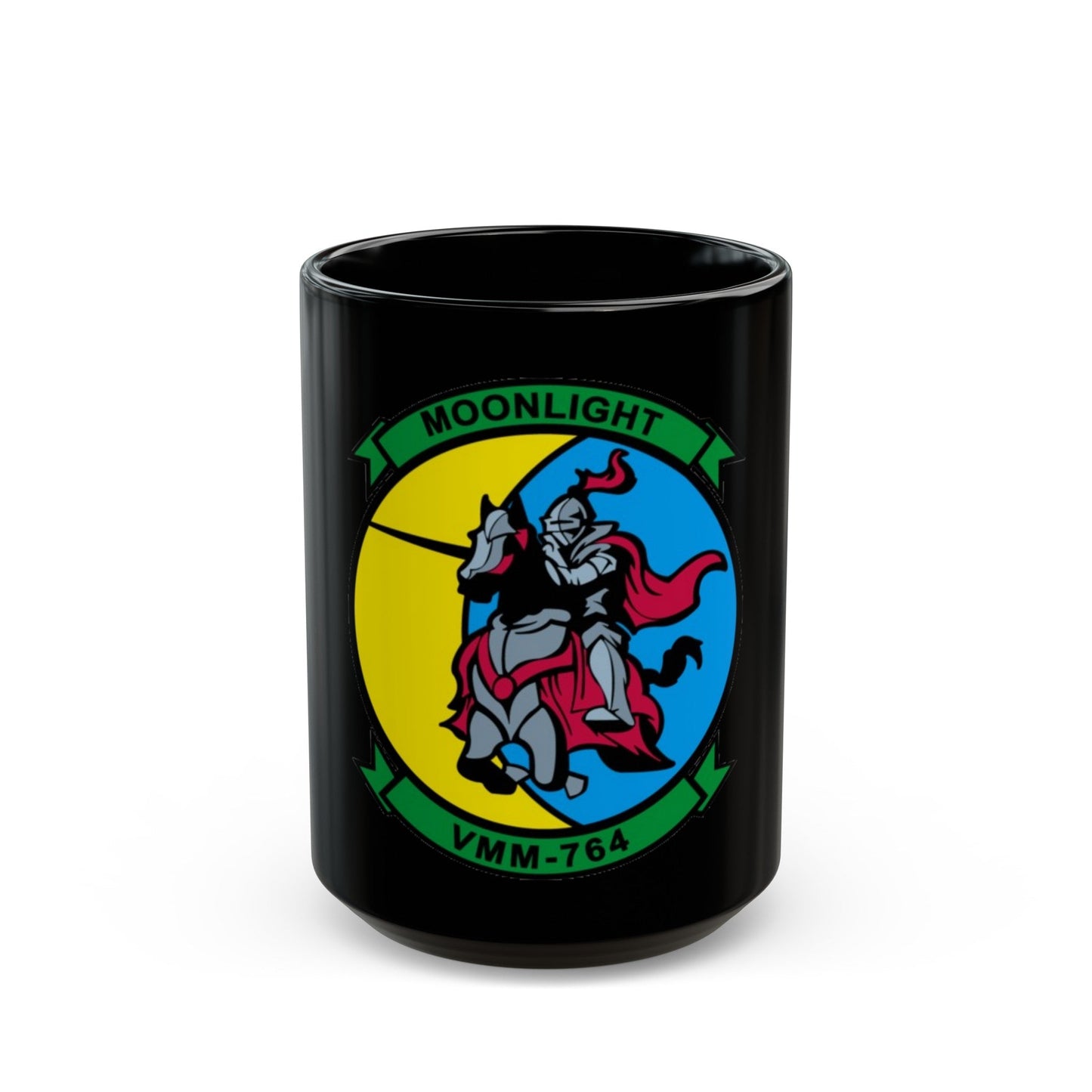 VMM 764 Marine Medium Tiltrotor Squadron 764 (USMC) Black Coffee Mug-15oz-The Sticker Space