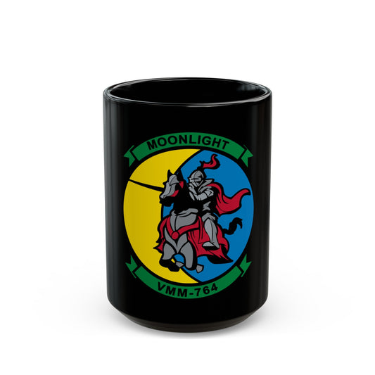 VMM 764 Moonlight (USMC) Black Coffee Mug-15oz-The Sticker Space