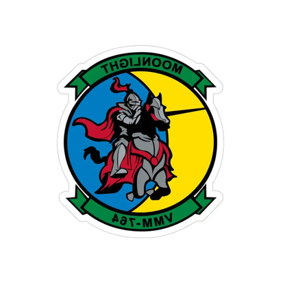 VMM 764 Moonlight (USMC) REVERSE PRINT Transparent Die-Cut STICKER 3 Inch Die-Cut Transparent - The Sticker Space