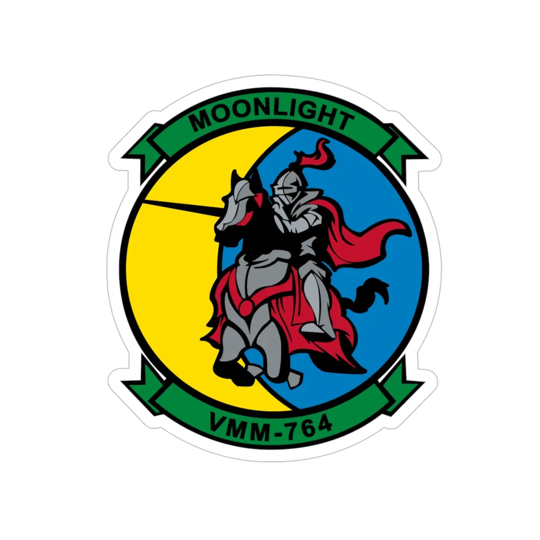 VMM 764 Moonlight (USMC) Transparent STICKER Die-Cut Vinyl Decal 5 Inch - The Sticker Space