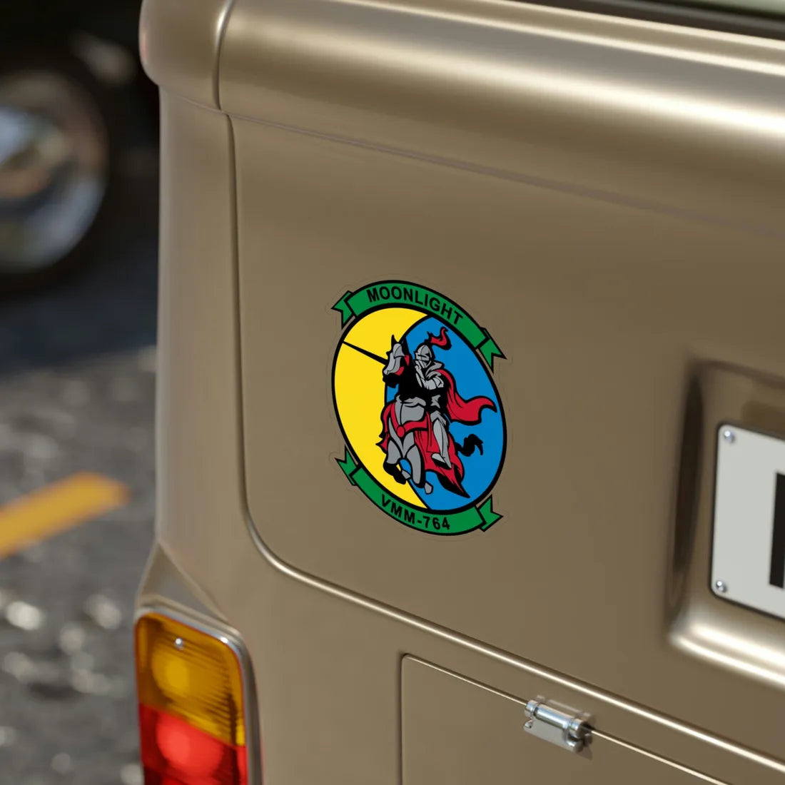 VMM 764 Moonlight (USMC) Transparent STICKER Die-Cut Vinyl Decal - The Sticker Space