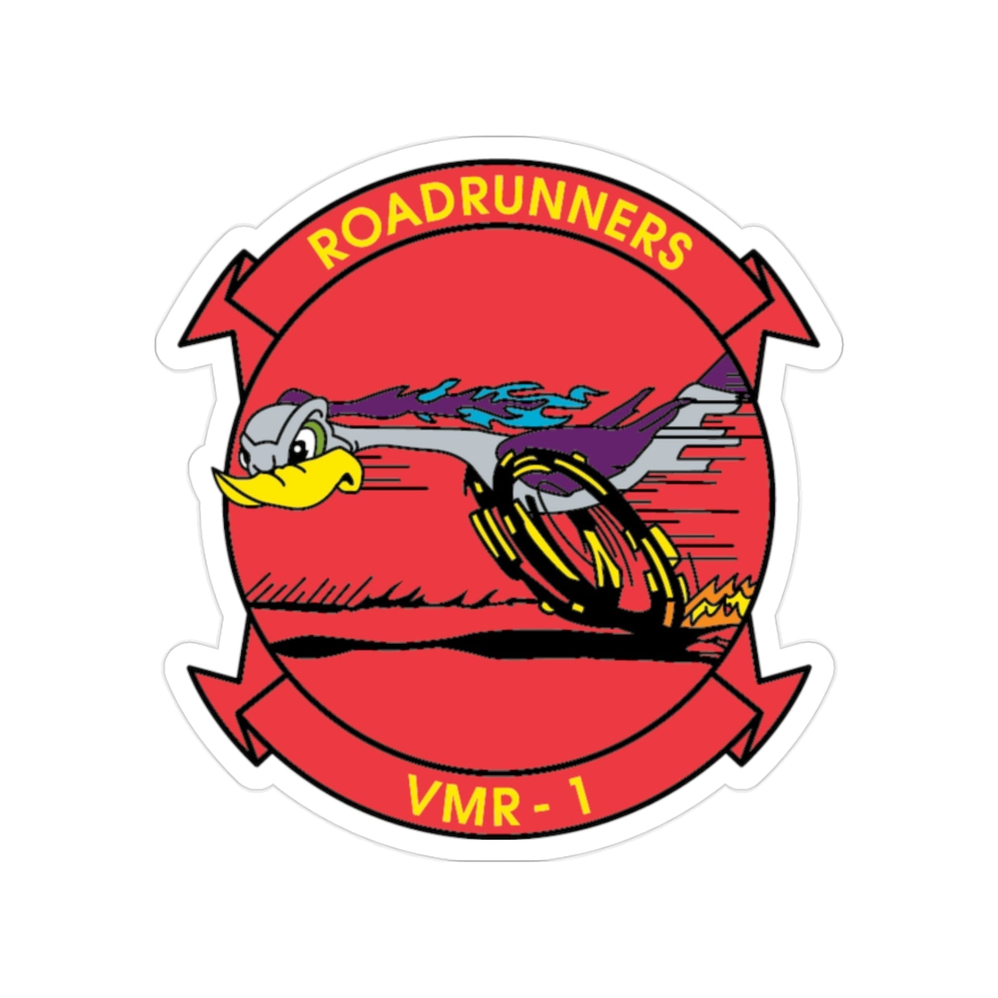 VMR 1 Roadrunners (USMC) Transparent STICKER Die-Cut Vinyl Decal-2 Inch-The Sticker Space