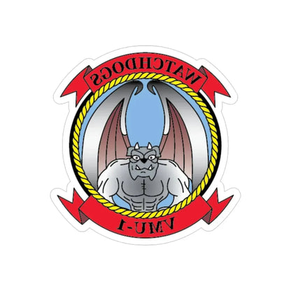 VMU 1 Watchdogs 2 (USMC) REVERSE PRINT Transparent Die-Cut STICKER 4 Inch Die-Cut Transparent - The Sticker Space