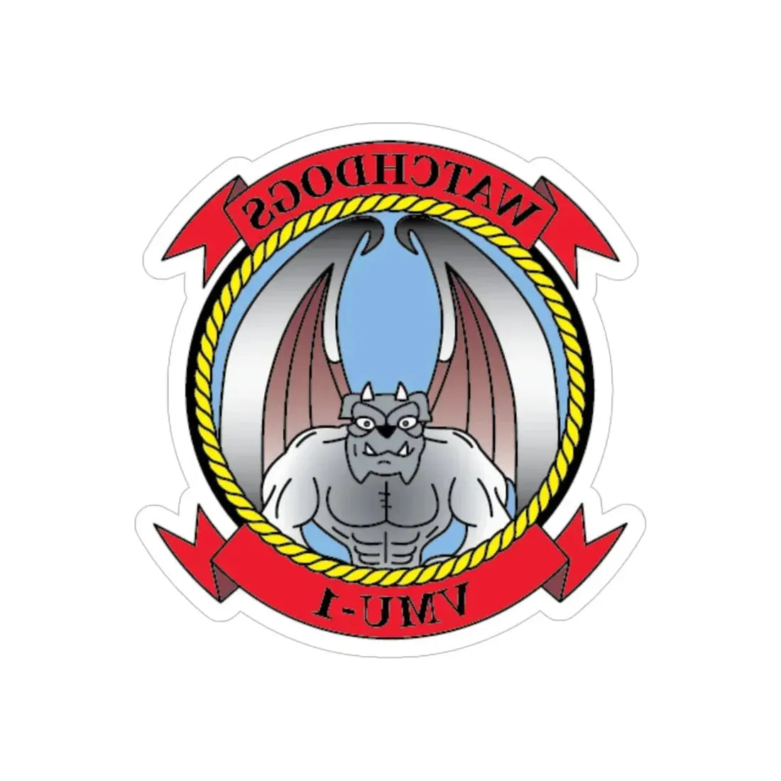 VMU 1 Watchdogs 2 (USMC) REVERSE PRINT Transparent Die-Cut STICKER - The Sticker Space