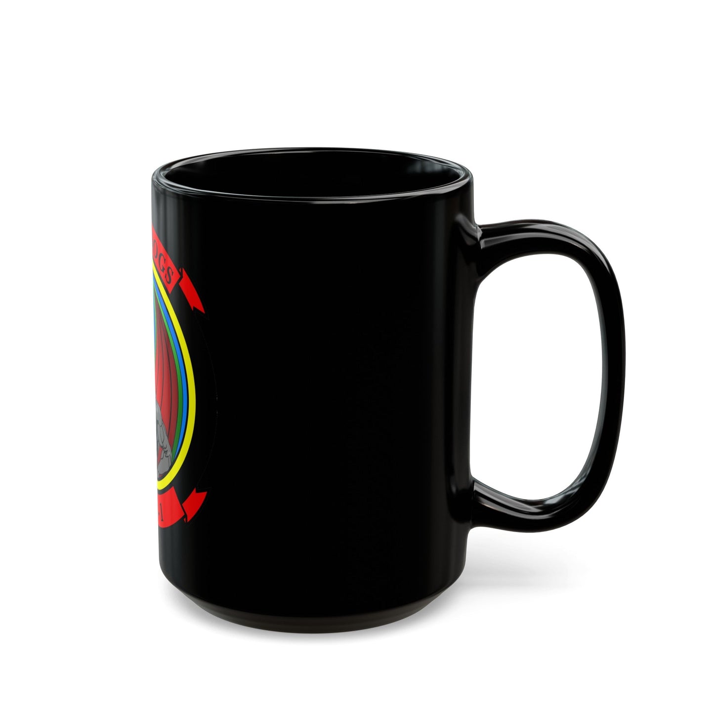 VMU 1 Watchdogs (USMC) Black Coffee Mug-The Sticker Space