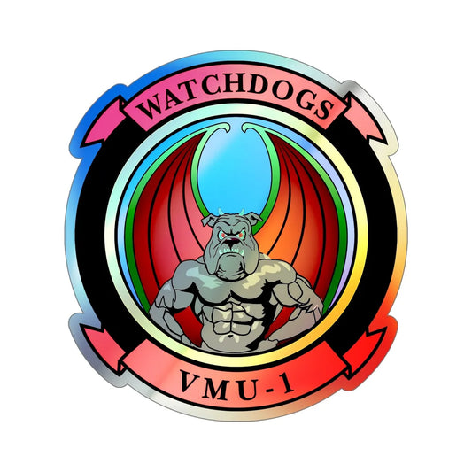 VMU 1 Watchdogs (USMC) Holographic STICKER Die-Cut Vinyl Decal 6 Inch Holographic - The Sticker Space
