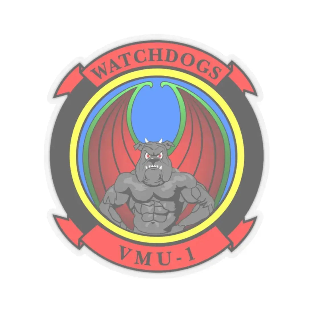 VMU 1 Watchdogs (USMC) STICKER Vinyl Kiss-Cut Decal 2 Inch Transparent - The Sticker Space