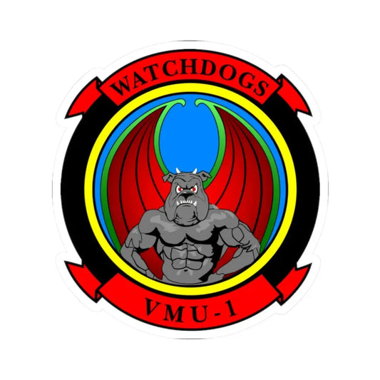 VMU 1 Watchdogs (USMC) STICKER Vinyl Kiss-Cut Decal 2 Inch White - The Sticker Space